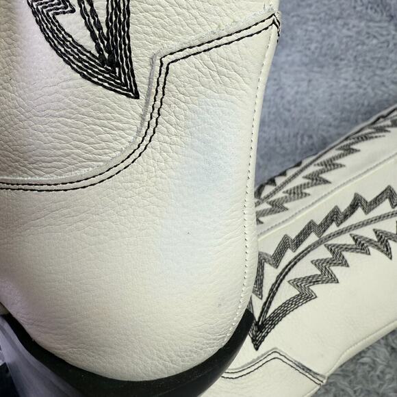 Marc Fisher Ltd. Roselle Western Boot Size 6.5 Women's White Leather MSRP $329 - Picture 5 of 11